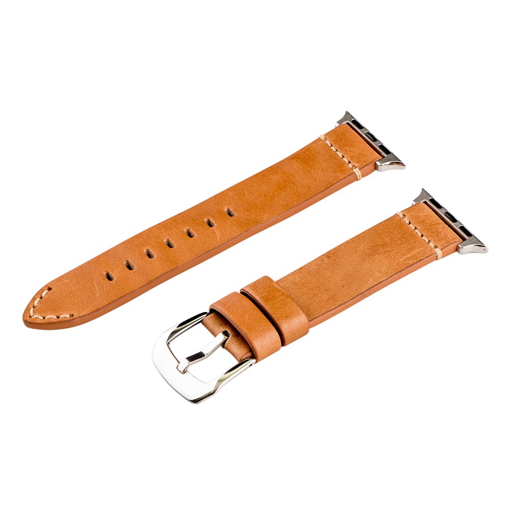 Genuine Leather Apple Watch Band 38mm - Compatible with Series 1-8 for Men & Women | Office & Casual Wear
