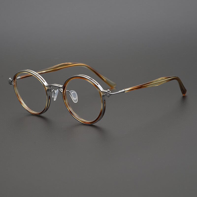 Vintage Round Acetate Eyeglass Frames - Tate Retro Style Glasses for Men & Women - Perfect for Reading, Fashion, and Everyday Wear