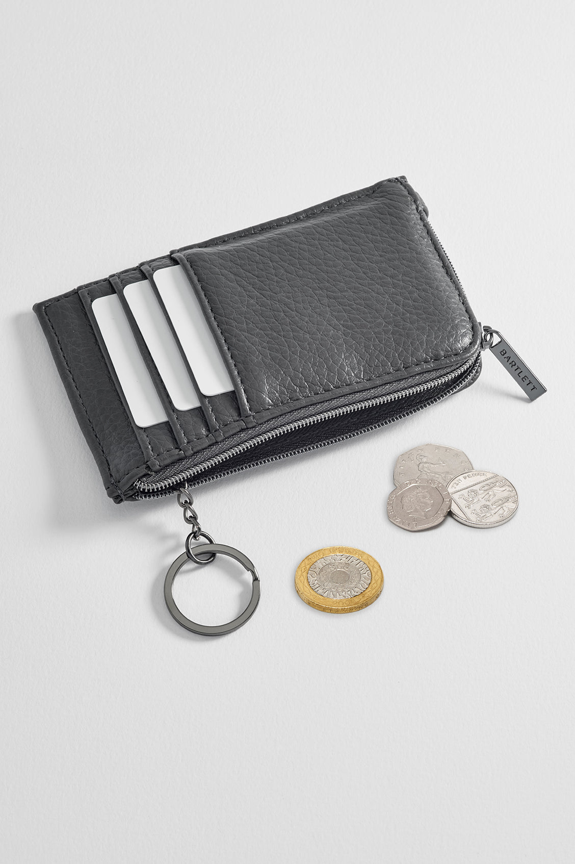 Men's Slim RFID Blocking Zipper Wallet - Compact Leather Card Holder for Cash & Credit Cards - Perfect for Travel, Business & Everyday Use