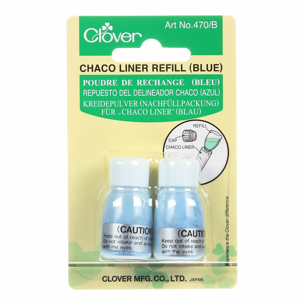 CLOVER Chaco Liner Fabric Marking Chalk Wheel Refill - Pack of 2 for Sewing, Quilting & Crafting - Perfect for Fabric Marking, Pattern Transfer & DIY Projects
