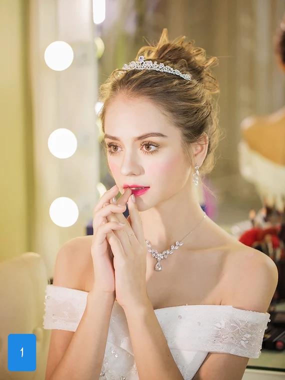 Sparkling Bridal Rhinestone Tiara Headpiece - Elegant Wedding Hair Accessory for Bride, Bridesmaids & Prom - Various Designs for Weddings, Parties & Special Events