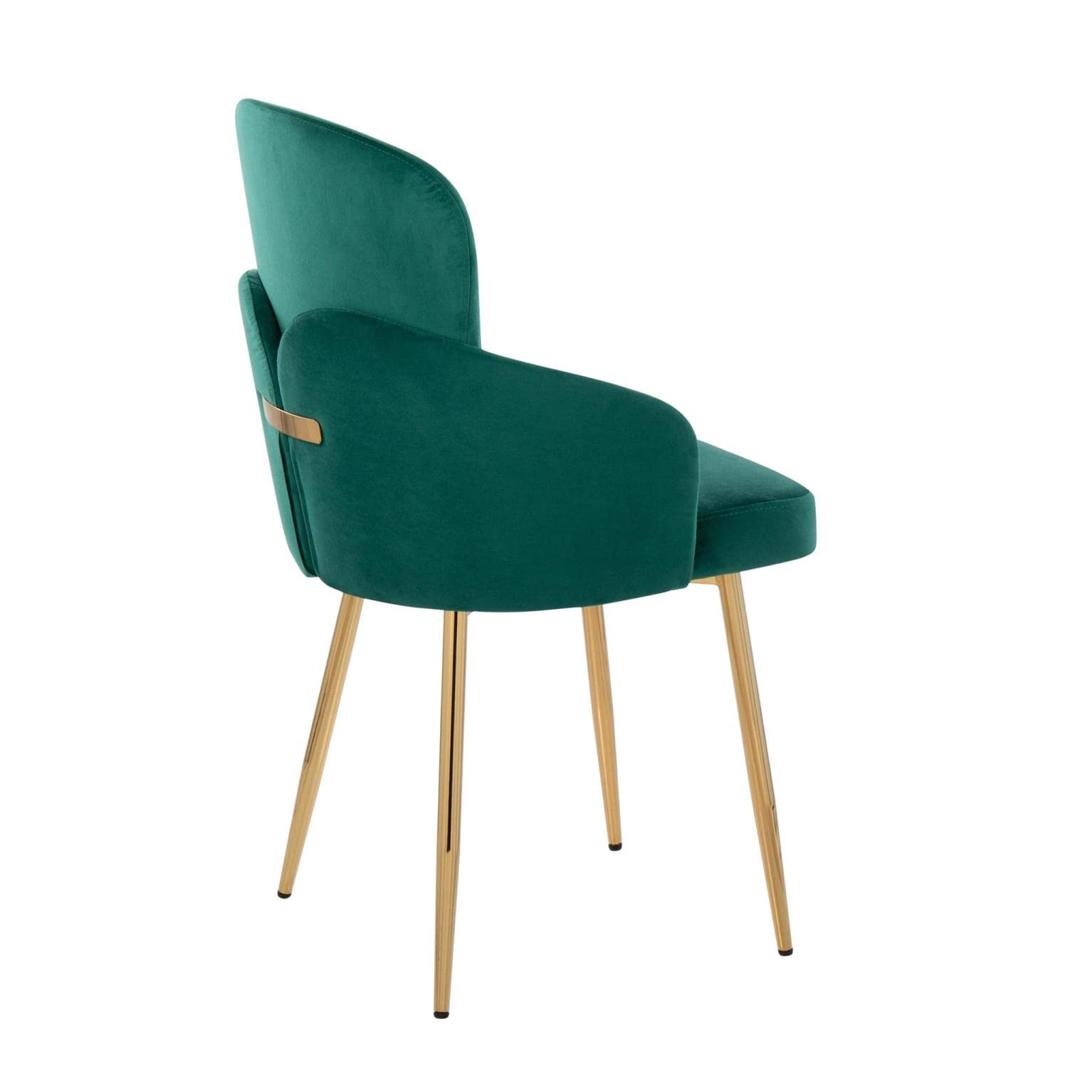 LumiSource Dahlia Upholstered Dining Chairs Set of 2 - Modern Kitchen Chairs for Dining Table - Perfect for Home, Restaurant, and Office Use