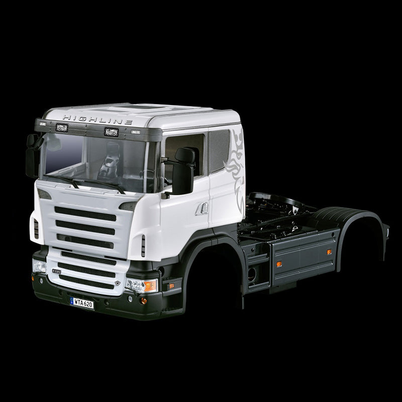 1/14 Scale Low Top Cabin Car Shell for RC Trailer Tractor Truck - Remote Control Electric Car Kit DIY Hobby Model | Perfect for RC Enthusiasts & Custom Builders