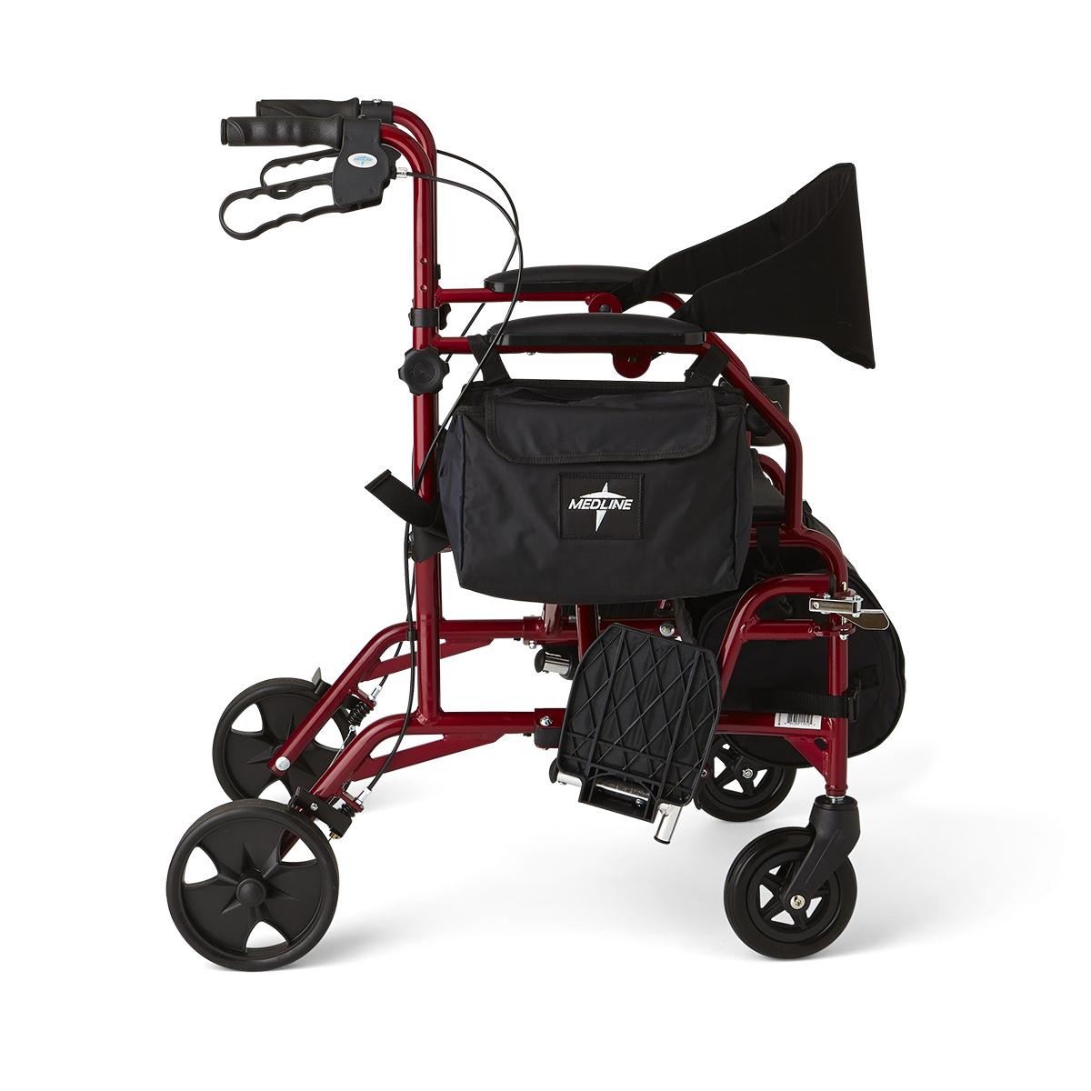Best Translator Combination Rollator and Transport Chair - Lightweight Mobility Aid for Seniors and Disabled - Perfect for Indoor and Outdoor Use