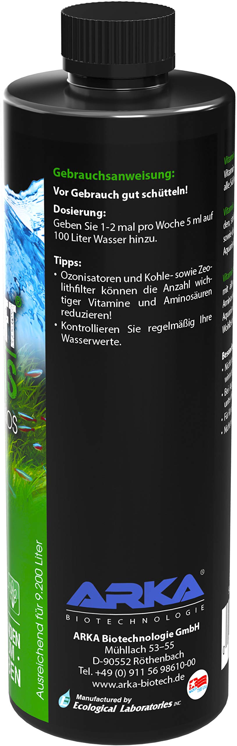 MICROBE-LIFT Vitamins & Amino Acids Supplement for Fish - 16 oz (9067-L) | Promotes Healthy Growth & Color Enhancement | Ideal for Freshwater & Saltwater Aquariums