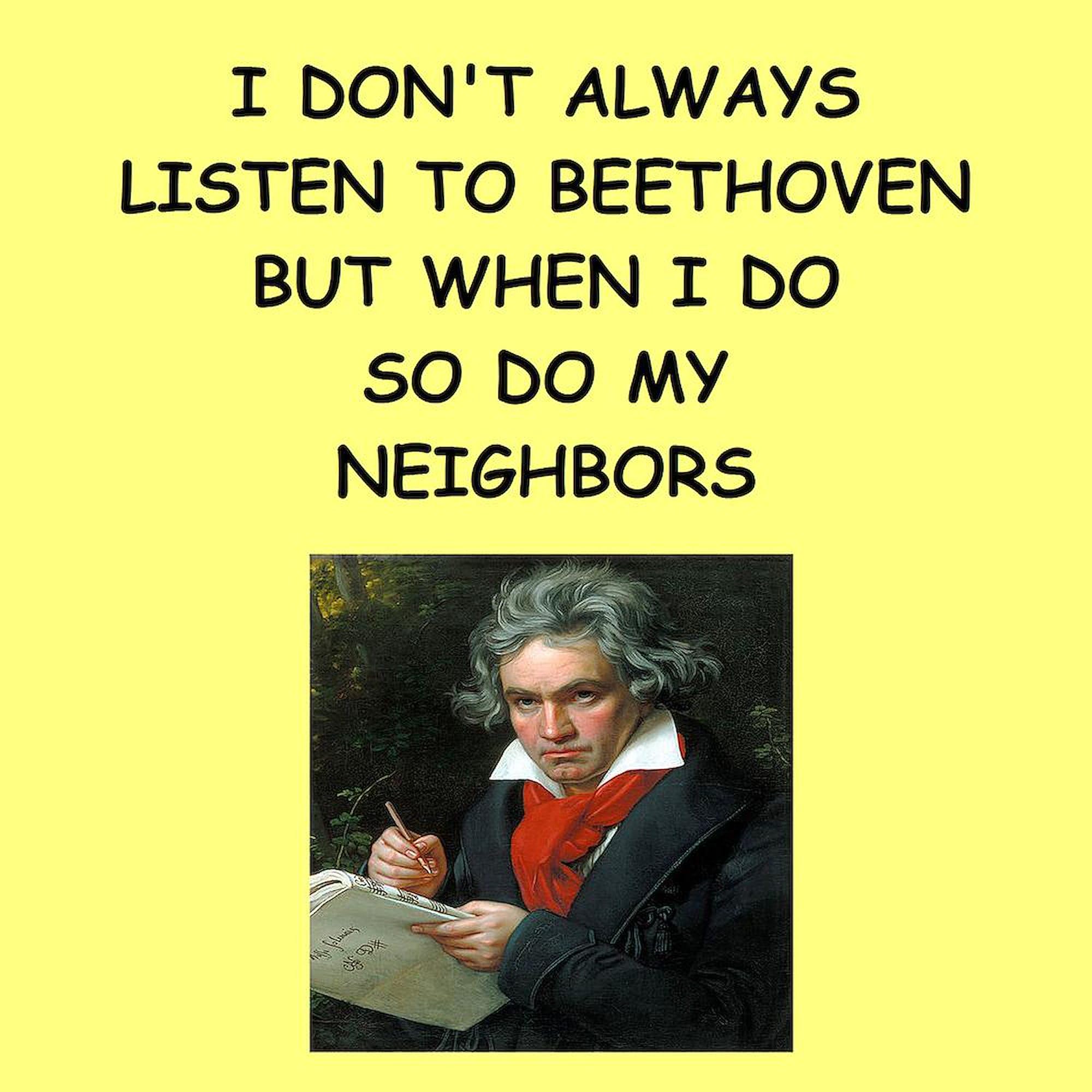 Beethoven Themed 15 oz (444 ml) Ceramic Coffee Mug - Perfect for Music Lovers, Office Use & Gift Giving