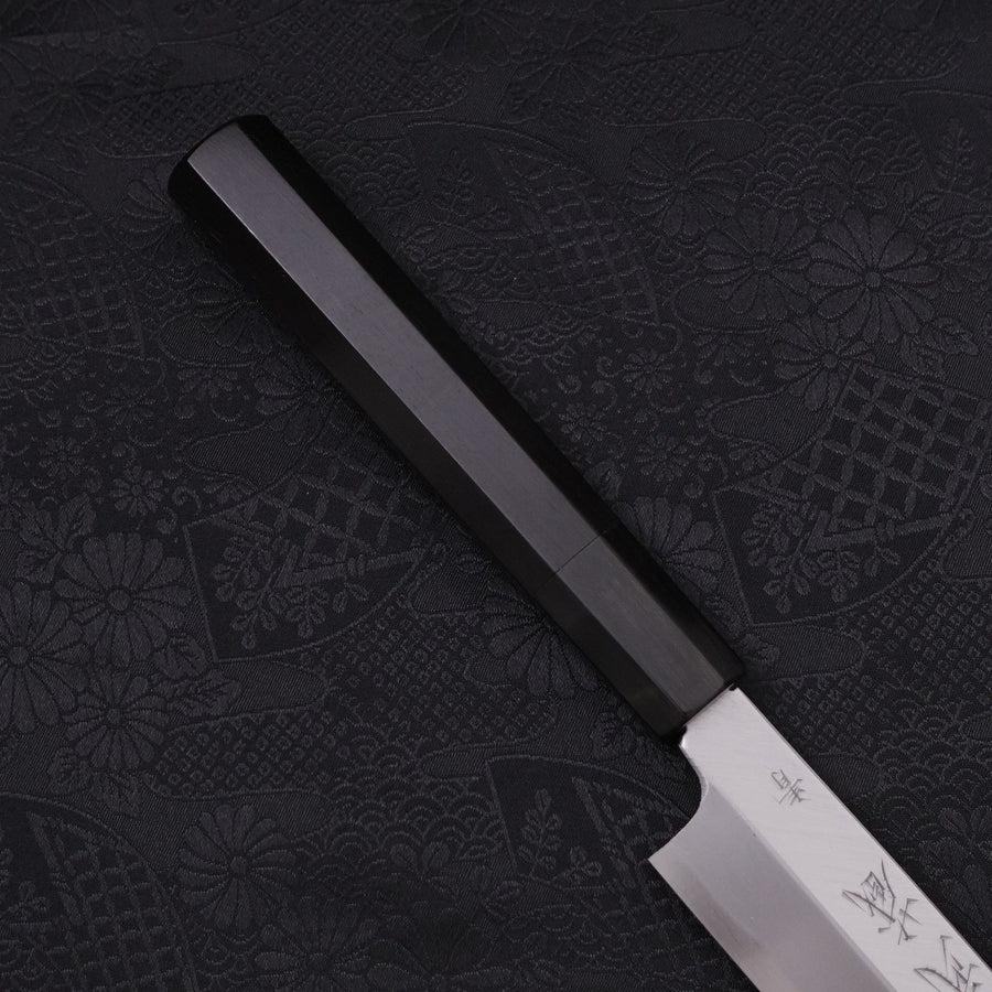 Premium Yanagi Kiritsuke Knife - Blue Steel #2 with Kasumi Finish & Buffalo Ebony Handle - 300mm Japanese Sushi & Sashimi Chef Knife for Professional Cooking & Food Preparation