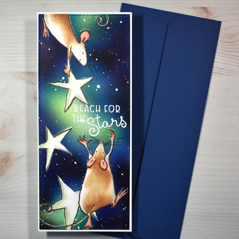 Transparent Silicone Stamps & Metal Stencil Die Cuts Set - 'Reach for The Stars' DIY Scrapbooking Supplies for Card Making, Paper Crafting, and Punch Template Molds | Perfect for Greeting Cards, Journals, and Home Decor Projects