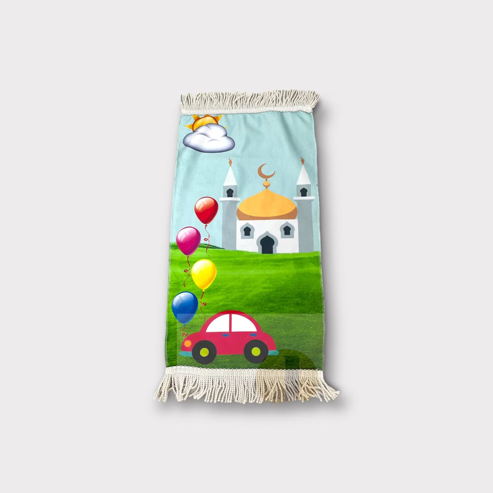 Islamic Prayer Mat for Kids - Soft & Portable Toddler Prayer Rug for Home, Mosque & Travel - Perfect for Daily Salah & Quran Learning