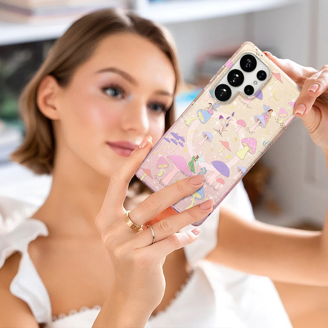 Enchanted Mushrooms Samsung Phone Case - Protective Cover for Samsung Galaxy Series | Perfect for Nature Lovers & Fantasy Fans