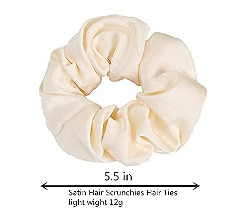 Women's Soft Silk Hair Scrunchies Set - 8 Pcs Fluffy Satin Hair Ties for Fine & Curly Hair | Elegant Ponytail Holders & Hair Accessories for Teen Girls & Women | Perfect for Office, Gym, Wedding & Daily Use