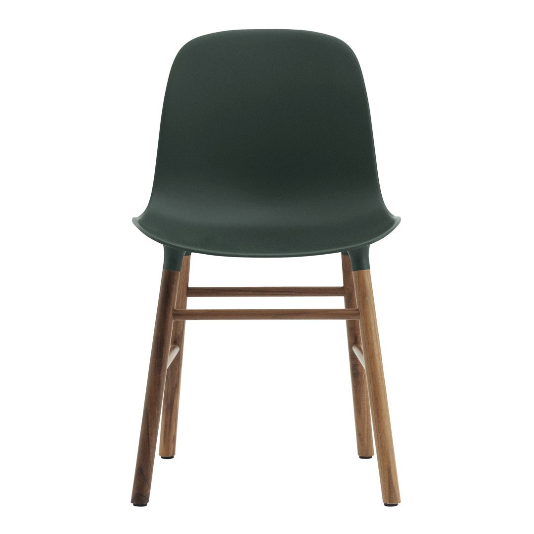 Modern Form Chair with Sturdy Wooden Legs - Perfect for Dining Room, Office, or Living Room Decor