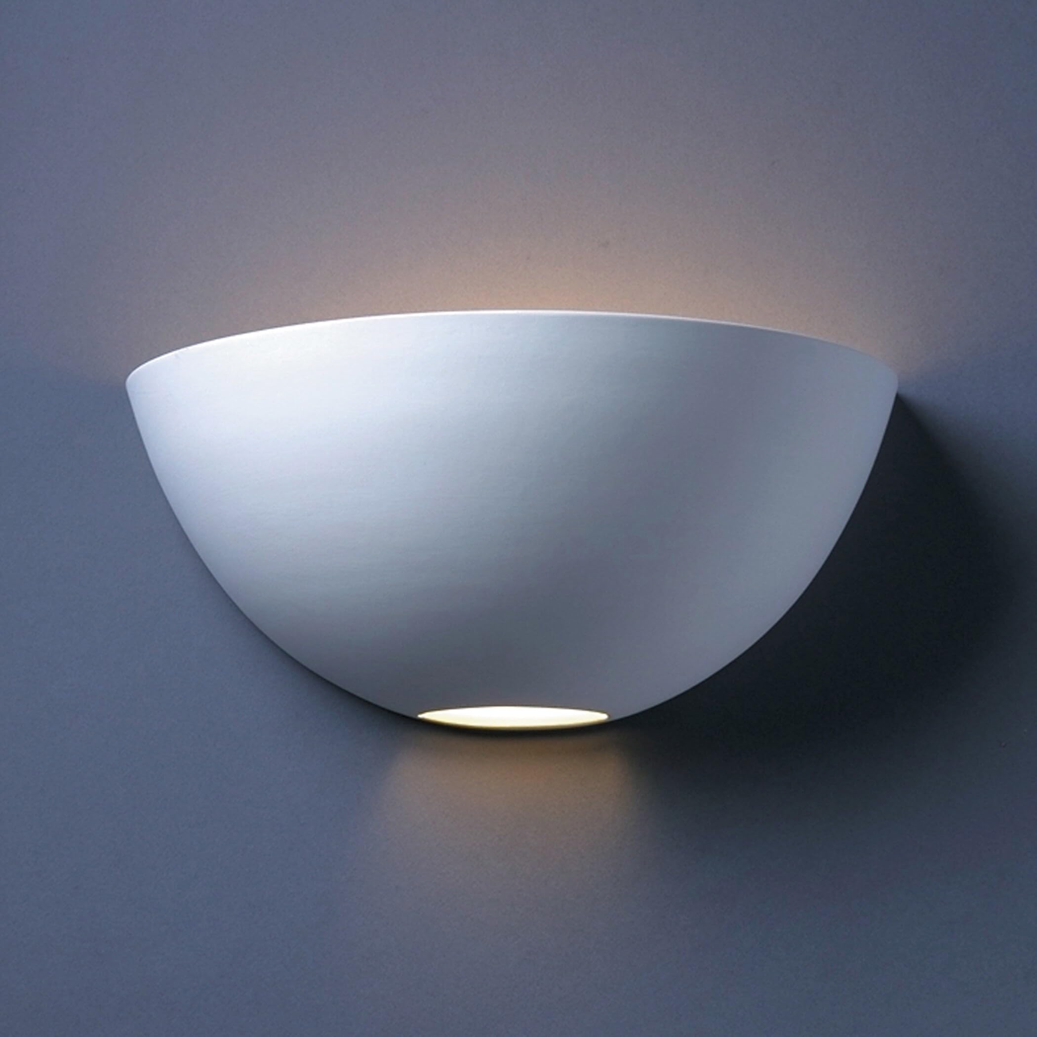 Justice Design Group Ambiance Collection 1-Light Wall Sconce - Bisque Finish | Elegant Wall Lighting Fixture for Bedroom, Living Room & Hallway Decor