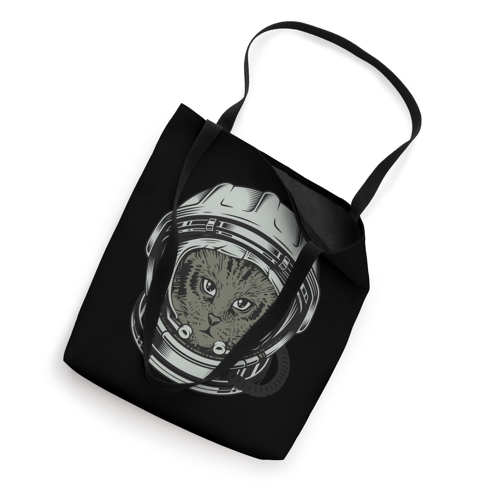 Stylish Cat Astronaut in Space Tote Bag - Cute Galaxy Themed Reusable Shopping Bag for Women & Men - Perfect for Grocery Shopping, Beach Trips & Work Commute