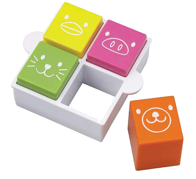 Square Animal Sandwich Cutter and Stamp Set - Fun Kids Lunch Tool for Creative Snacks, Sandwiches & Cookies - Perfect for School Lunches, Parties & Family Baking Activities