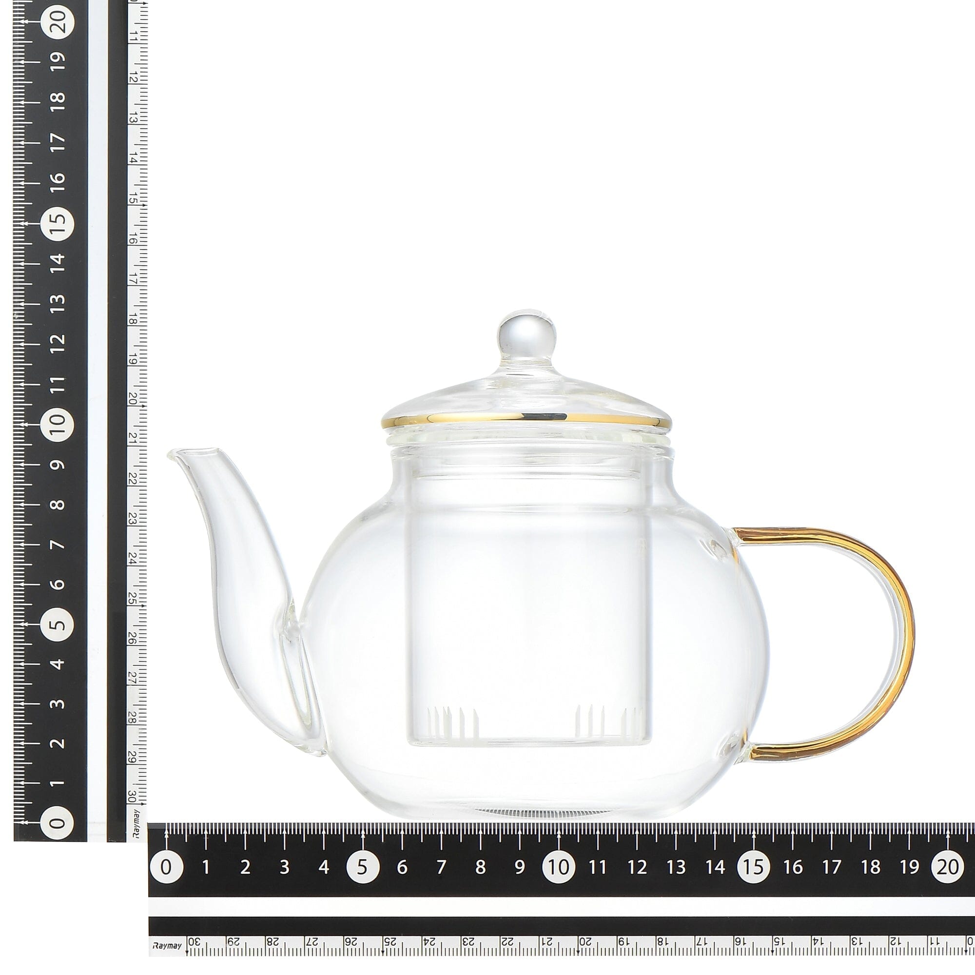 Premium Clear Glass Teapot with Gold Accents - Perfect for Loose Leaf Tea, Herbal Infusions & Home Decor - Ideal for Tea Lovers, Gift Giving & Cozy Afternoons