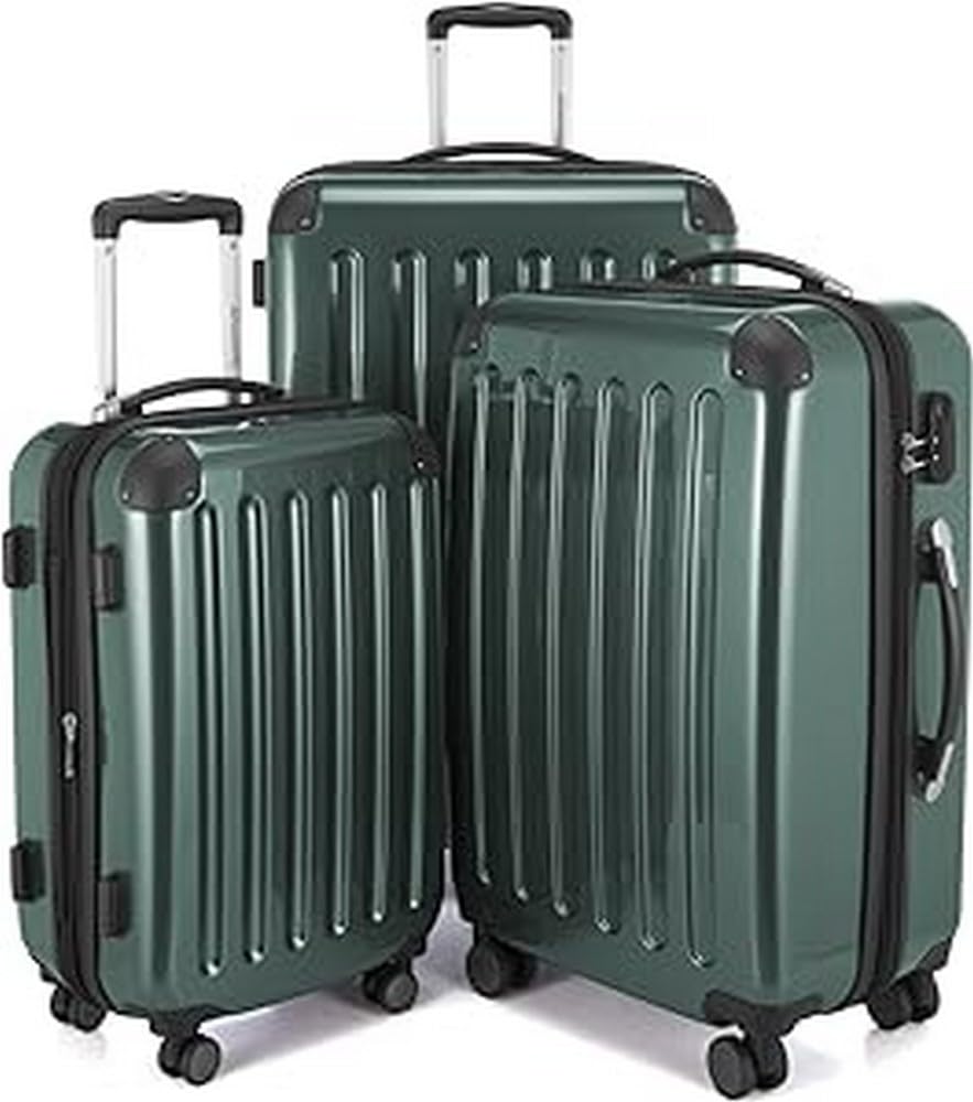 Premium Hauptstadtkoffer 3-Piece Luggage Set - Durable Dark Green Spinner Suitcase with TSA Lock | Perfect for International Travel & Business Trips