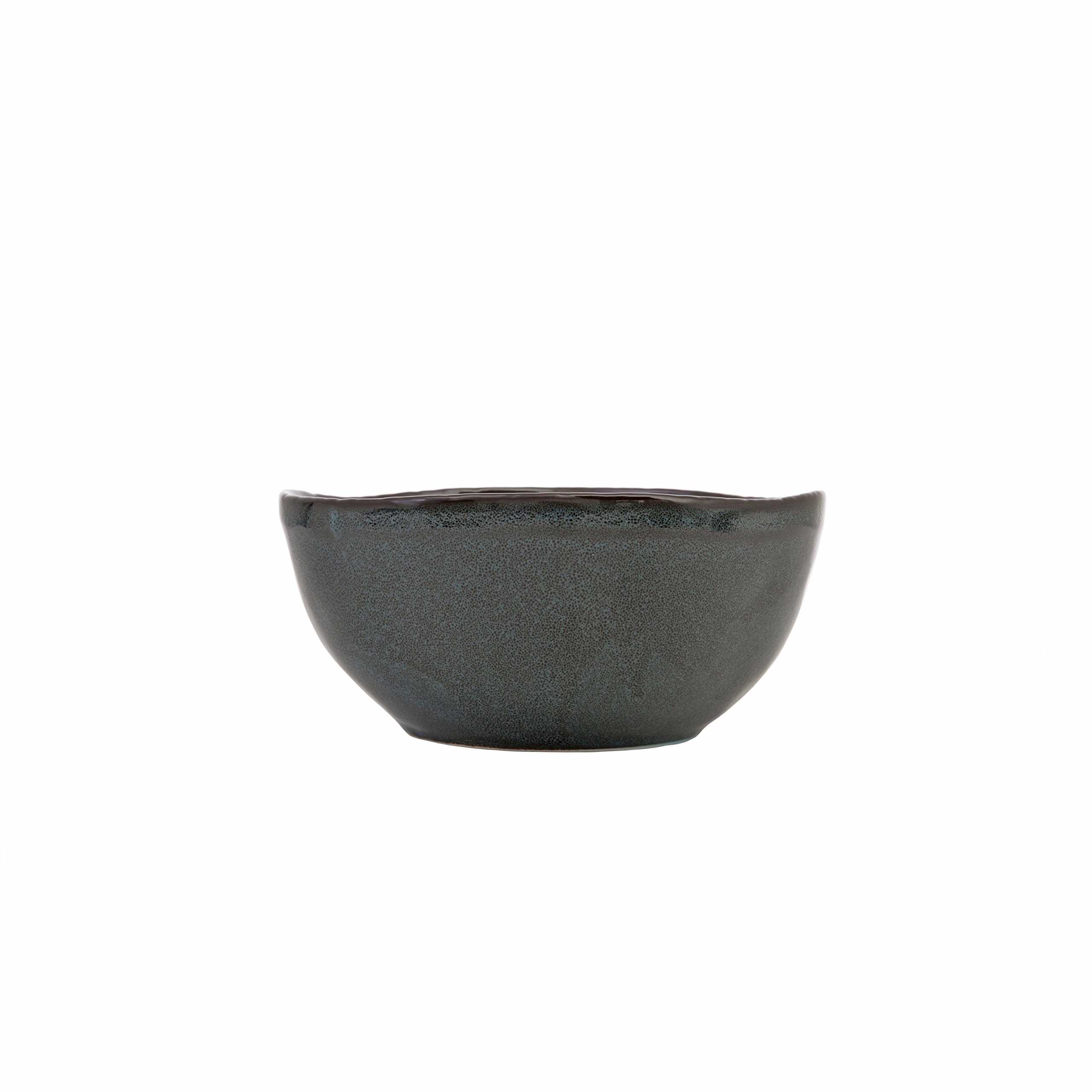 D&V Stone Porcelain Dinnerware Bowl Set of 3 - 7.5 Inch Ceramic Soup Bowls for Dining, Serving & Entertaining - Elegant Twilight Design - Microwave & Dishwasher Safe - Perfect for Restaurants, Home Kitchen & Gifts