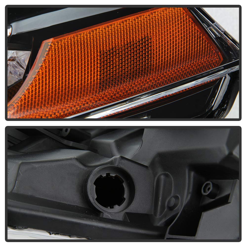 LED DRL Headlights for Toyota Corolla 2017-2018 - OEM Style Replacement - Black/Clear Lens - High Visibility Daytime Running Lights for Enhanced Safety & Style