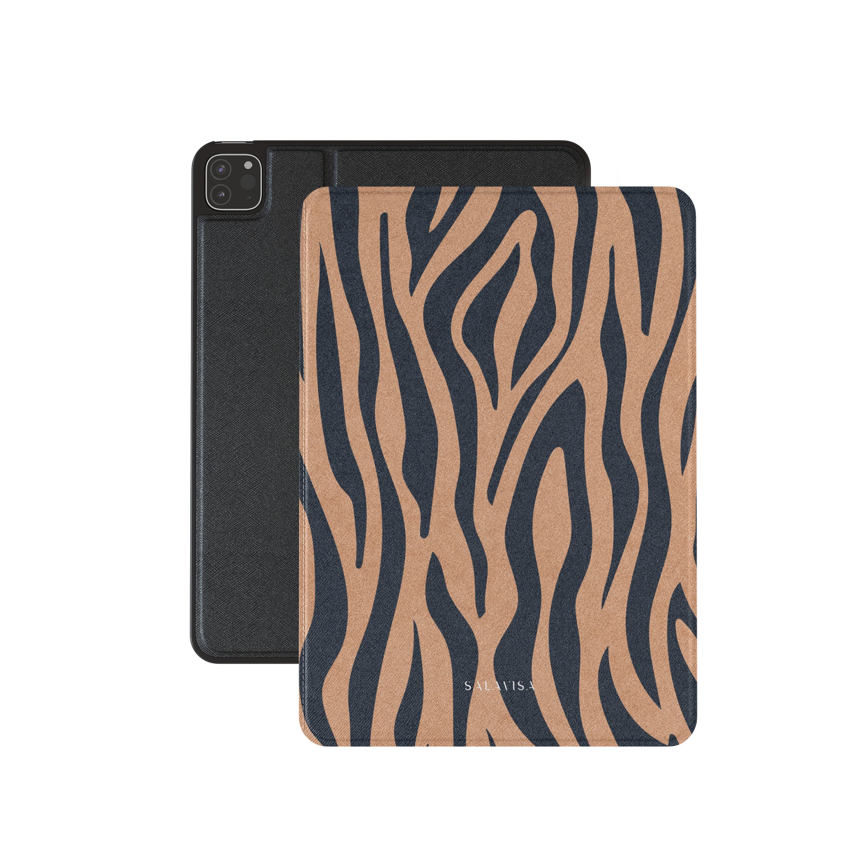 Premium Blue Copper Zebra Pattern iPad Case - Stylish & Protective Cover for iPad Pro/Air/Mini - Perfect for Work, Travel & Daily Use