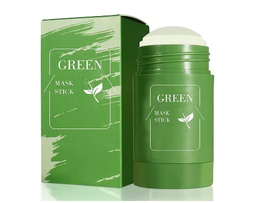 First Beauty Green Tea Purifying Clay Mask - Oil Control & Anti-Acne Deep Cleansing Face Mask for Oily & Acne-Prone Skin, 40g Travel-Friendly Eggplant Solid Mask | Perfect for Spa Night & Post-Workout Skin Detox