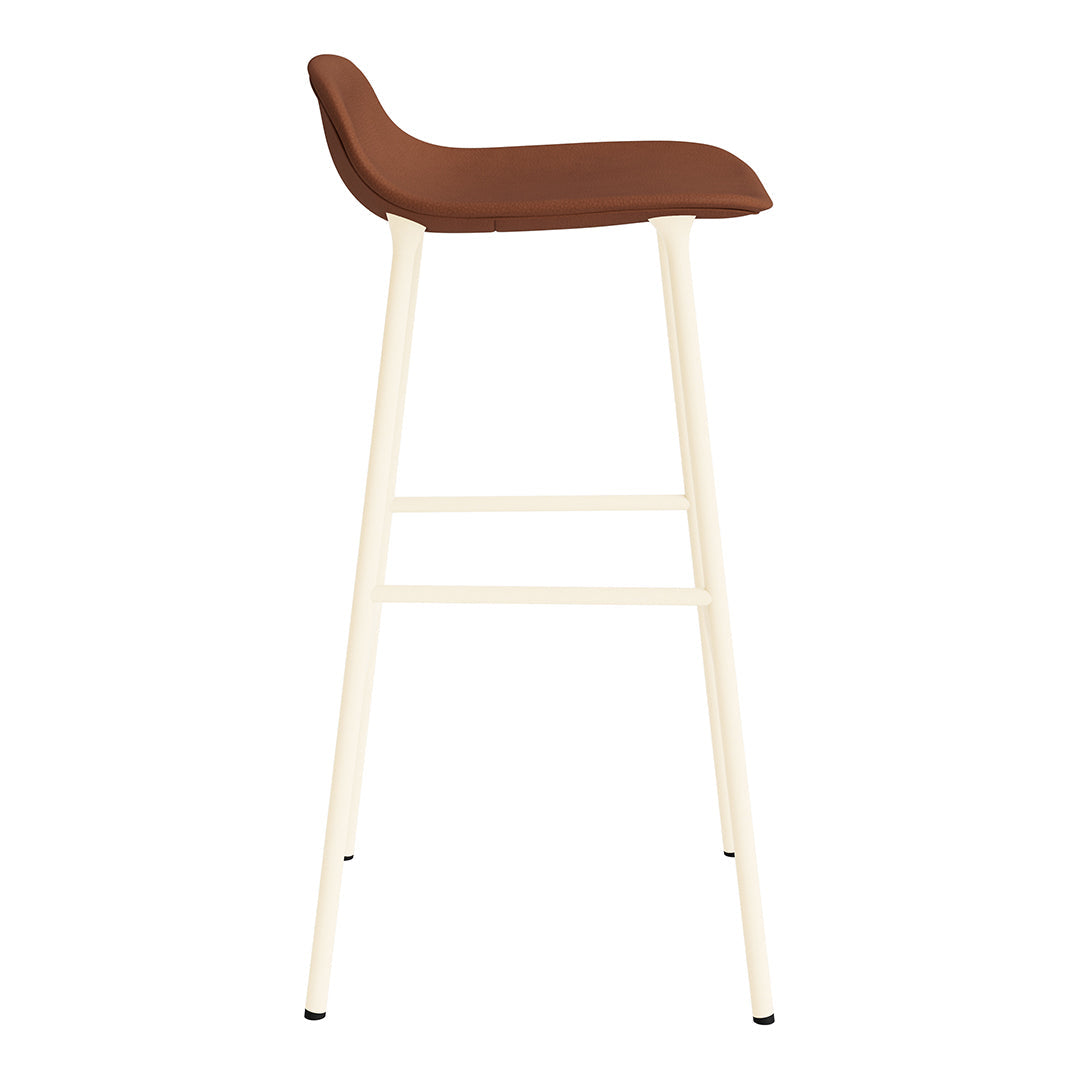 Modern Form Bar Stool with Metal Legs & Upholstered Seat - Perfect for Kitchen Islands, Home Bars & Commercial Use