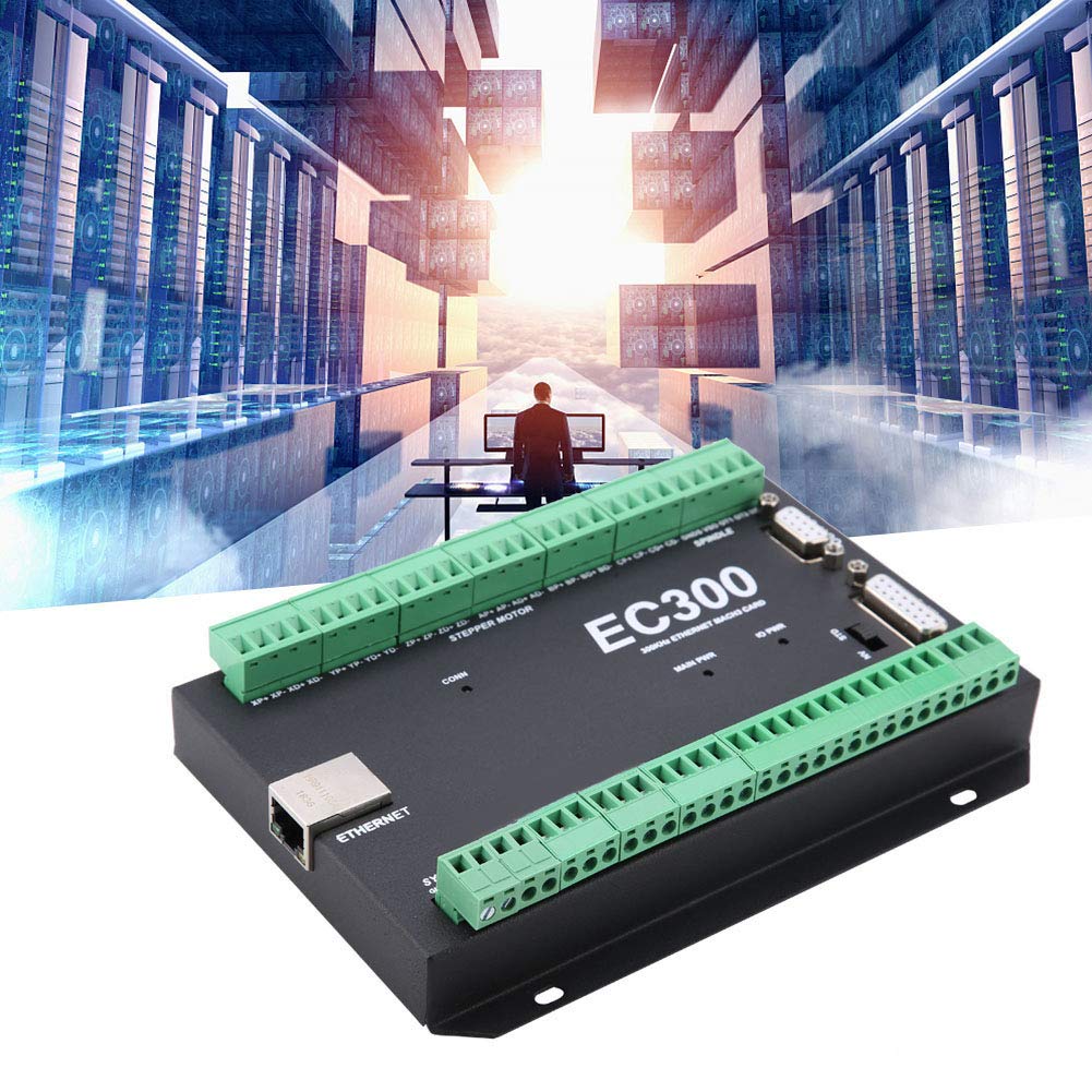 Oumefar 3-6 Axis 300kHz Ethernet Motion Controller EC300 CNC Control System - High Precision Motion Control Card for CNC Machines, Robotics & Automation (3 Axis) - Perfect for Industrial Automation, CNC Machining & DIY Projects