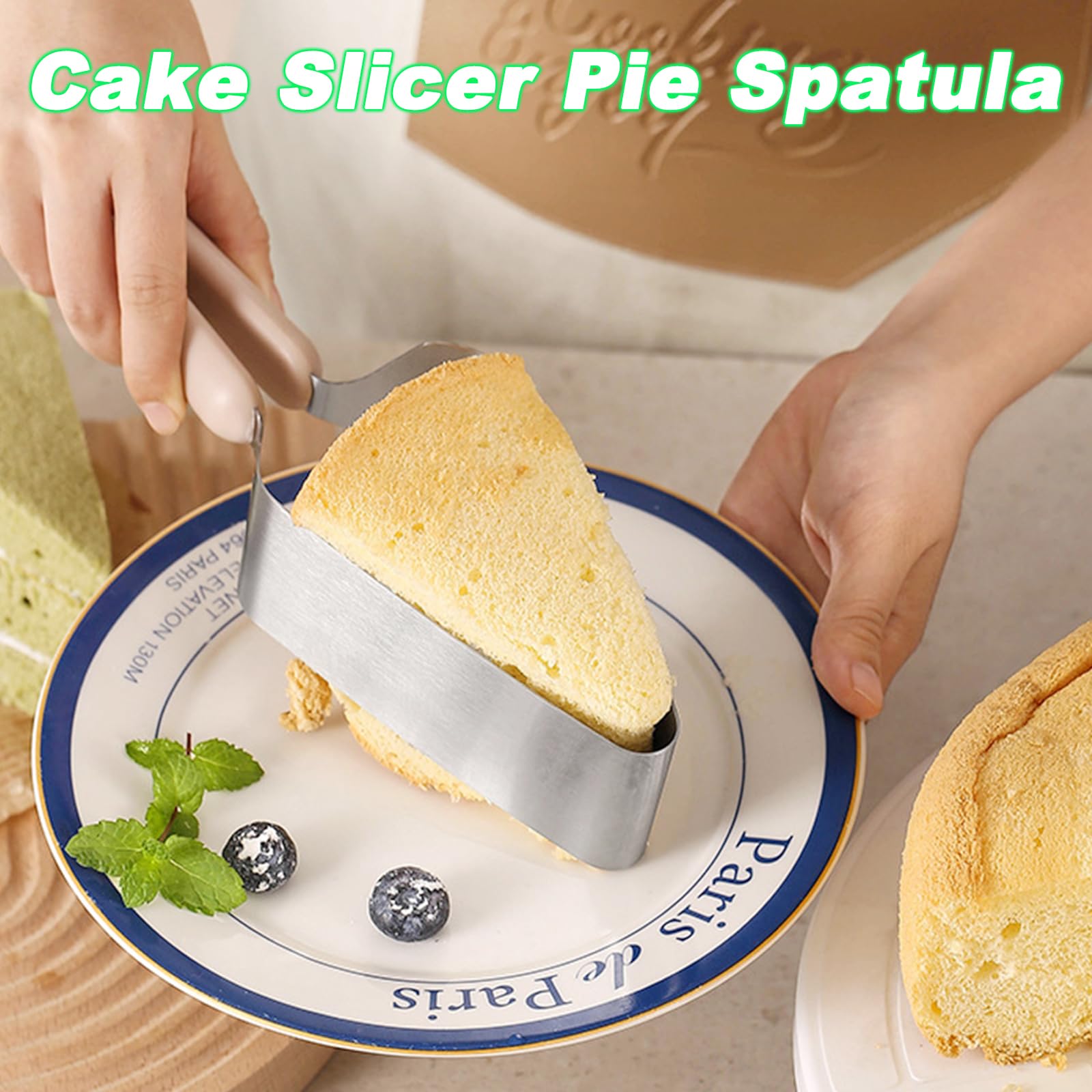 Premium Stainless Steel Cake Cutter & Server - Double Handle Adjustable Cake Slicer for Wedding, Birthday, Party - Perfect for Cake Cutting, Pie Serving & Dessert Presentation