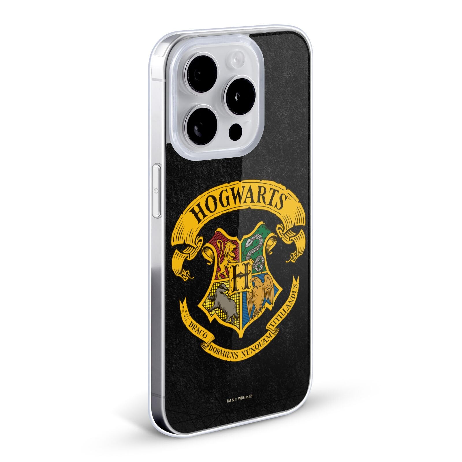 Official Harry Potter Hogwarts Crest Sorcerer's Stone Soft Gel Phone Case - Compatible with iPhone X/Xs - Cute Protective Cover for Fans, School, Work & Daily Use