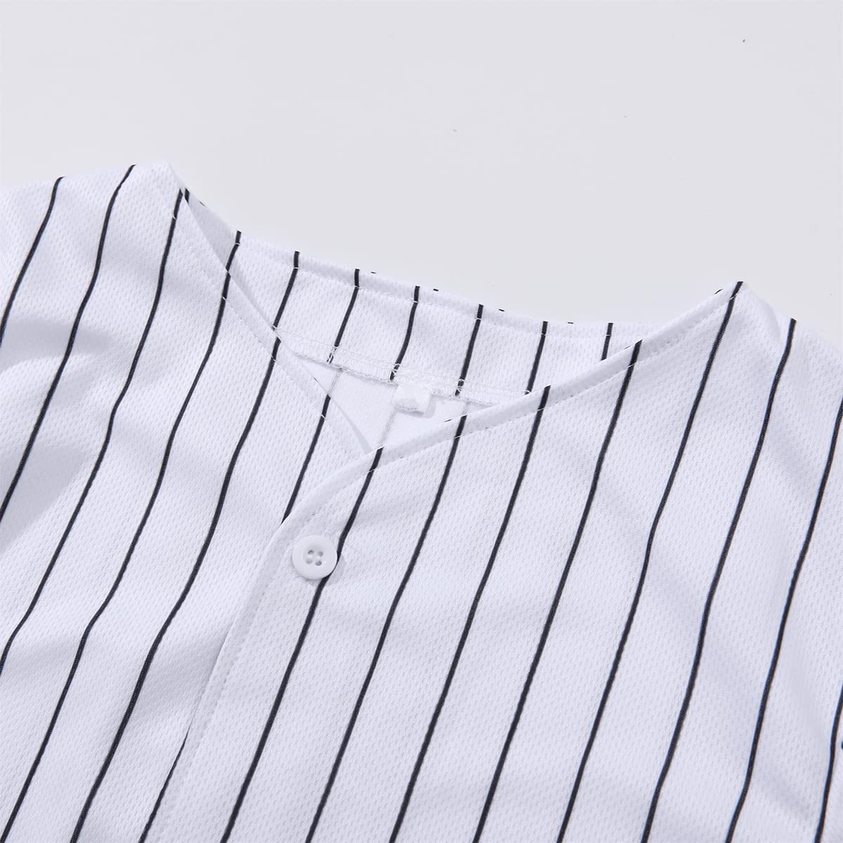 Mowbeat Baby Boy Baseball Outfit Set - 3 Year Old Birthday Baseball Jersey & Striped Pants - Cute 3rd Birthday Shirt for Boys - Perfect for Baseball Games, Birthday Parties & Photo Shoots
