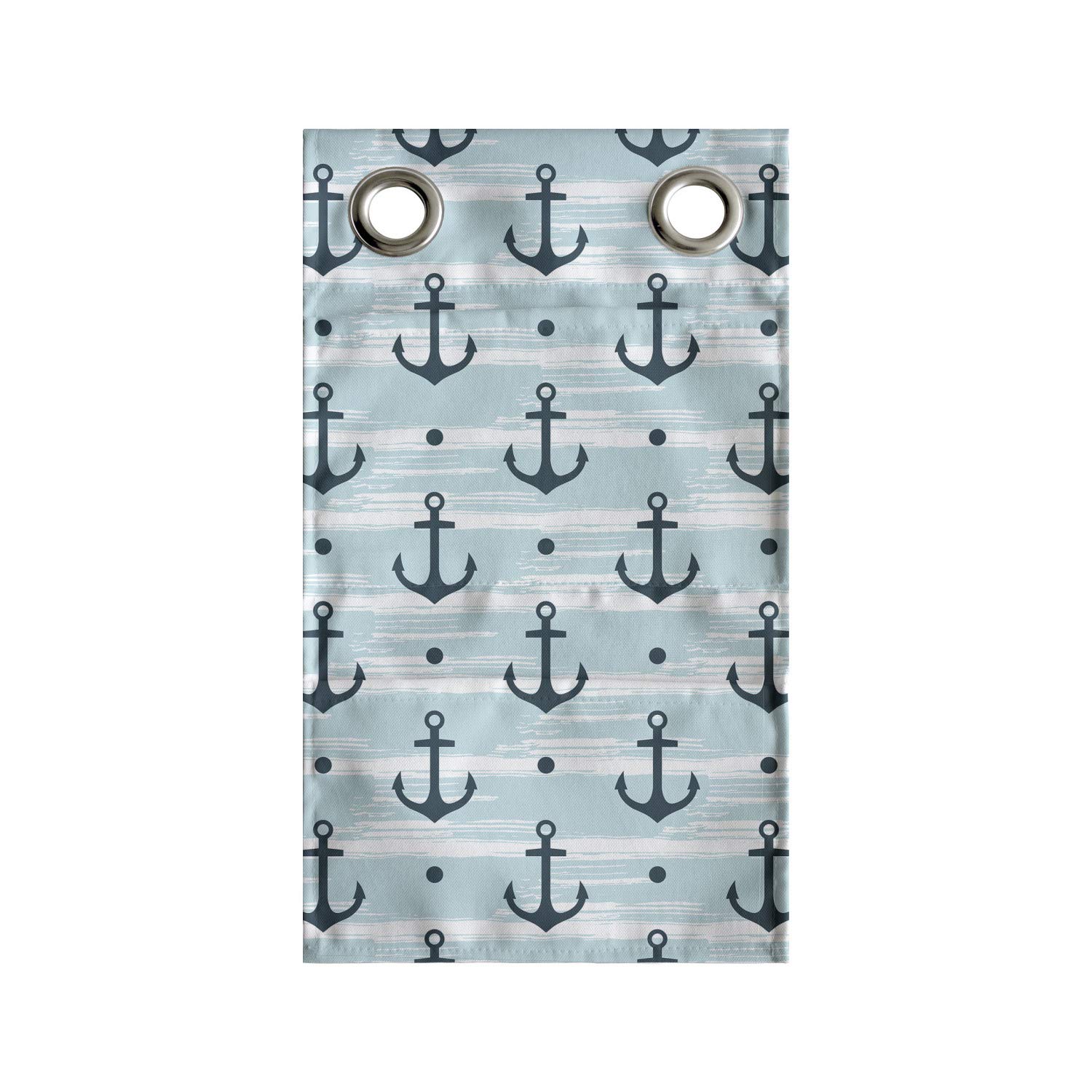 Ambesonne Anchor Hanging Pocket Organizer - Modern Striped Coastal Marine Design - 9