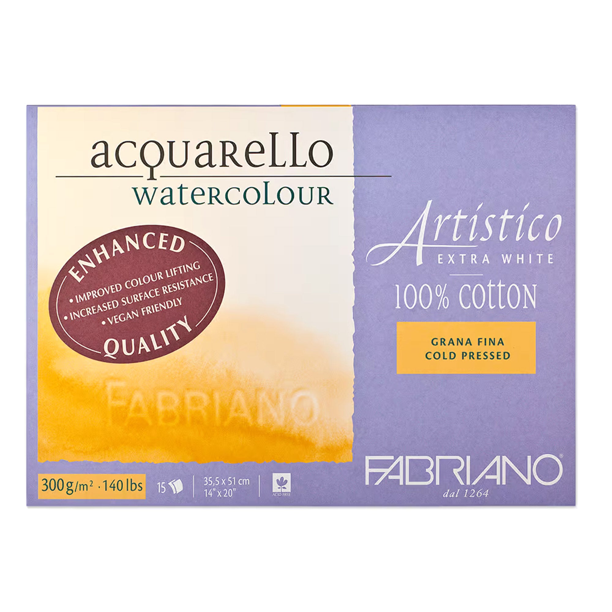 Premium Aquarello Watercolor Paper - Extra White, Acid-Free, 140lb/300gsm - Ideal for Artists, Sketching & Professional Painting Projects