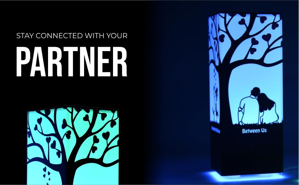 ZOCI VOCI Telepathy® Friendship Lamp® – Wi-Fi Connected Touch Lamp for Long Distance Relationships, Family & Friends - Customizable Message LED Night Light for Bedroom, Home Decor & Gifts