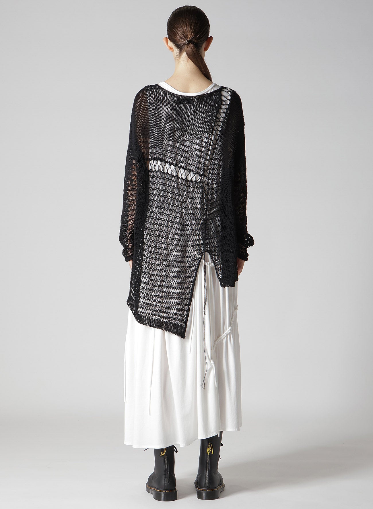 Asymmetrical Long Sleeve Knit Sweater for Women - Trendy Damaged Effect Pullover - Perfect for Casual Outings, Date Nights & Fall Layering