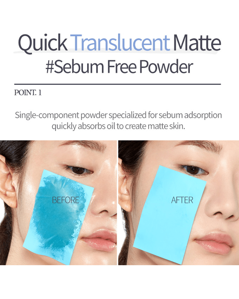 Etude Sebum Soak Powder - Oil Control Face Powder for Shine-Free Skin | Perfect for Oily Skin & Makeup Setting | Use for Daily Matte Finish or Touch-Ups On-The-Go