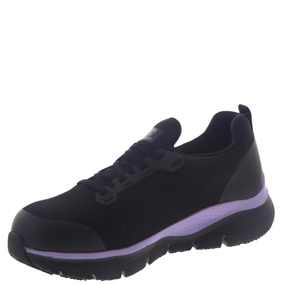 Skechers Women's Arch Fit SR - Evzan Slip Resistant Work Shoes for Nurses, Waitresses & Healthcare Professionals - Comfortable & Supportive for Long Shifts