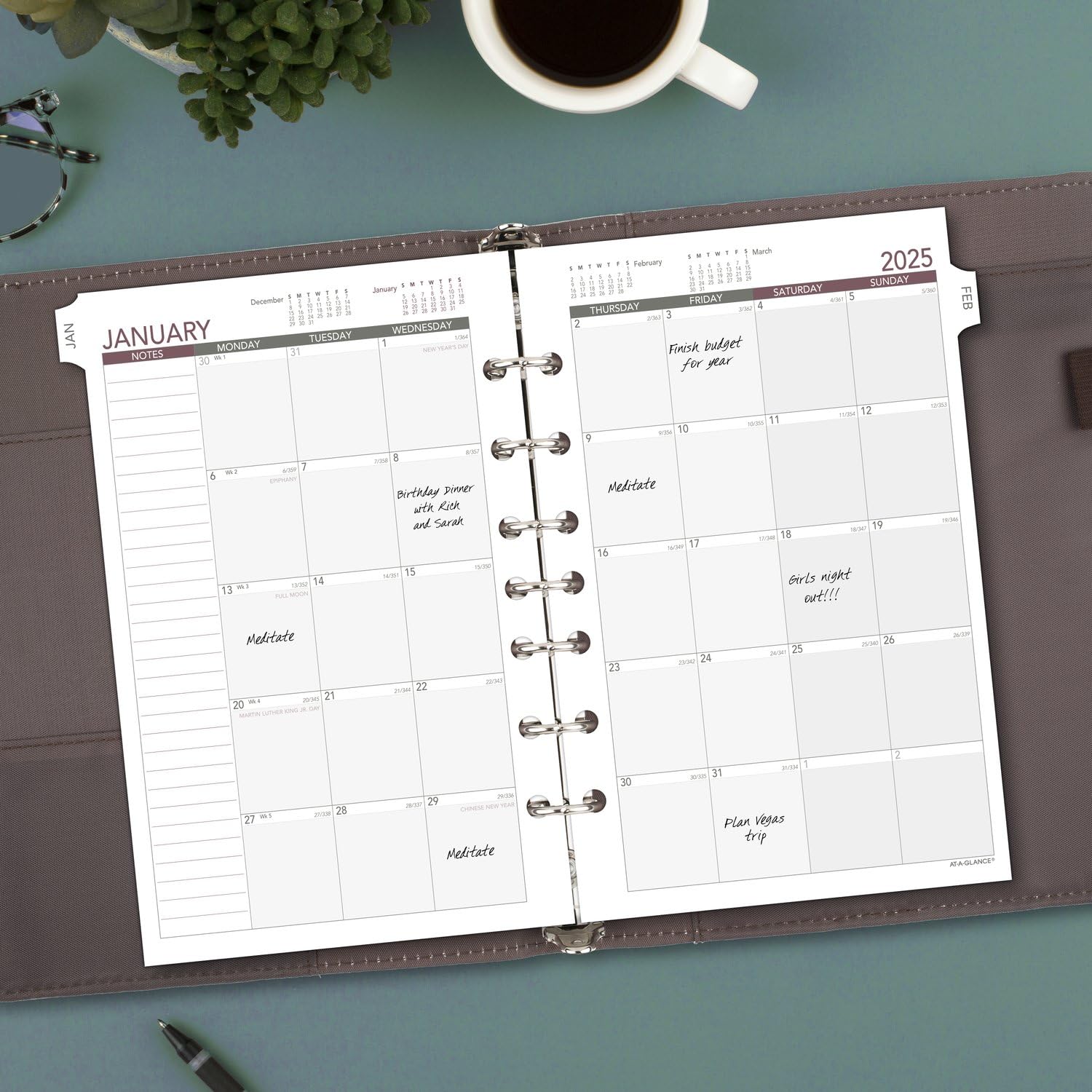 AT-A-GLANCE 2025 Monthly Planner Refill - 5.5