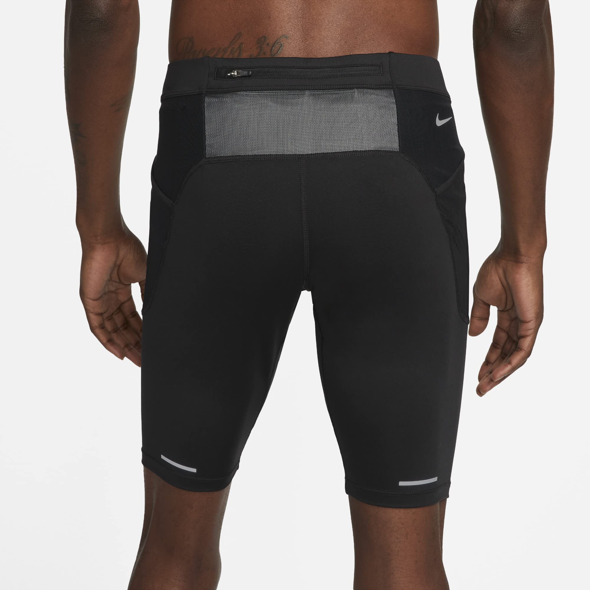 Nike Trail Dri-FIT Running Tights - Men's Black/White for Trail Running & Hiking