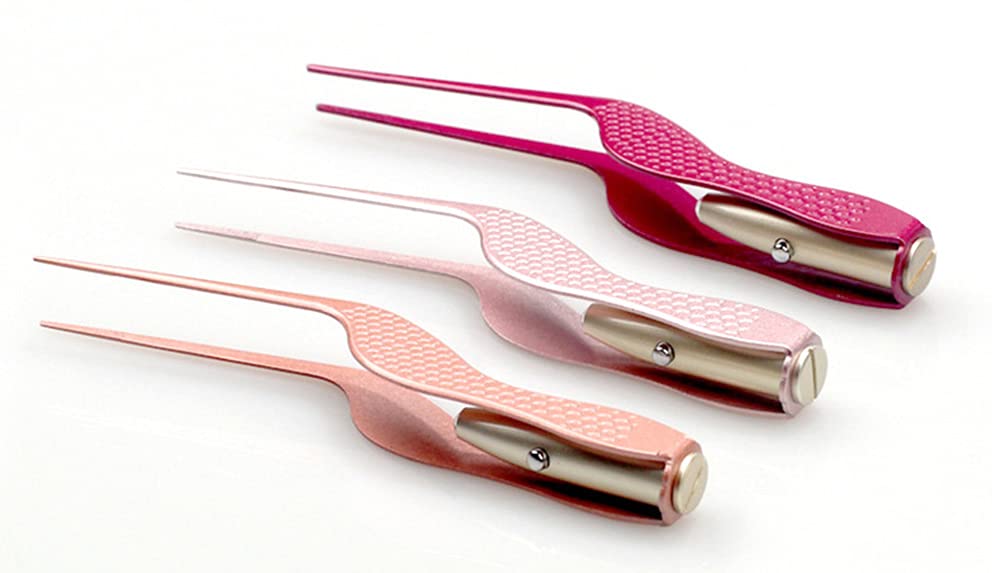WOIWO 1PC Kids Ear Wax Removal Tool Set - Luminous Ear Pick Tweezers & Spoon for Safe Ear Cleaning (Rose Gold) | Gentle Ear Care for Children & Toddlers at Home