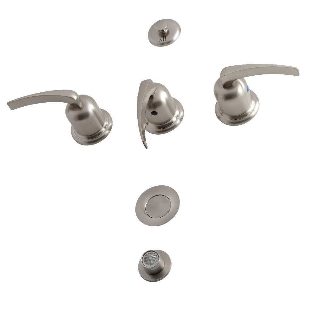 Kingston Brass KB6321EFL Centurion 3-Handle Bidet Faucet - Elegant Bathroom Upgrade for Modern Homes & Luxury Spa Experience