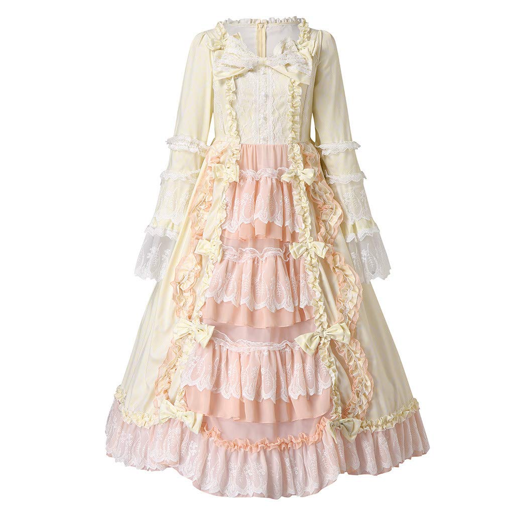 Lolita Dress for Women - Halloween Renaissance Costume | Plus Size Kawaii Gothic Medieval Dress | Vintage Retro Style Party Dress for Cosplay, Tea Parties & Special Events