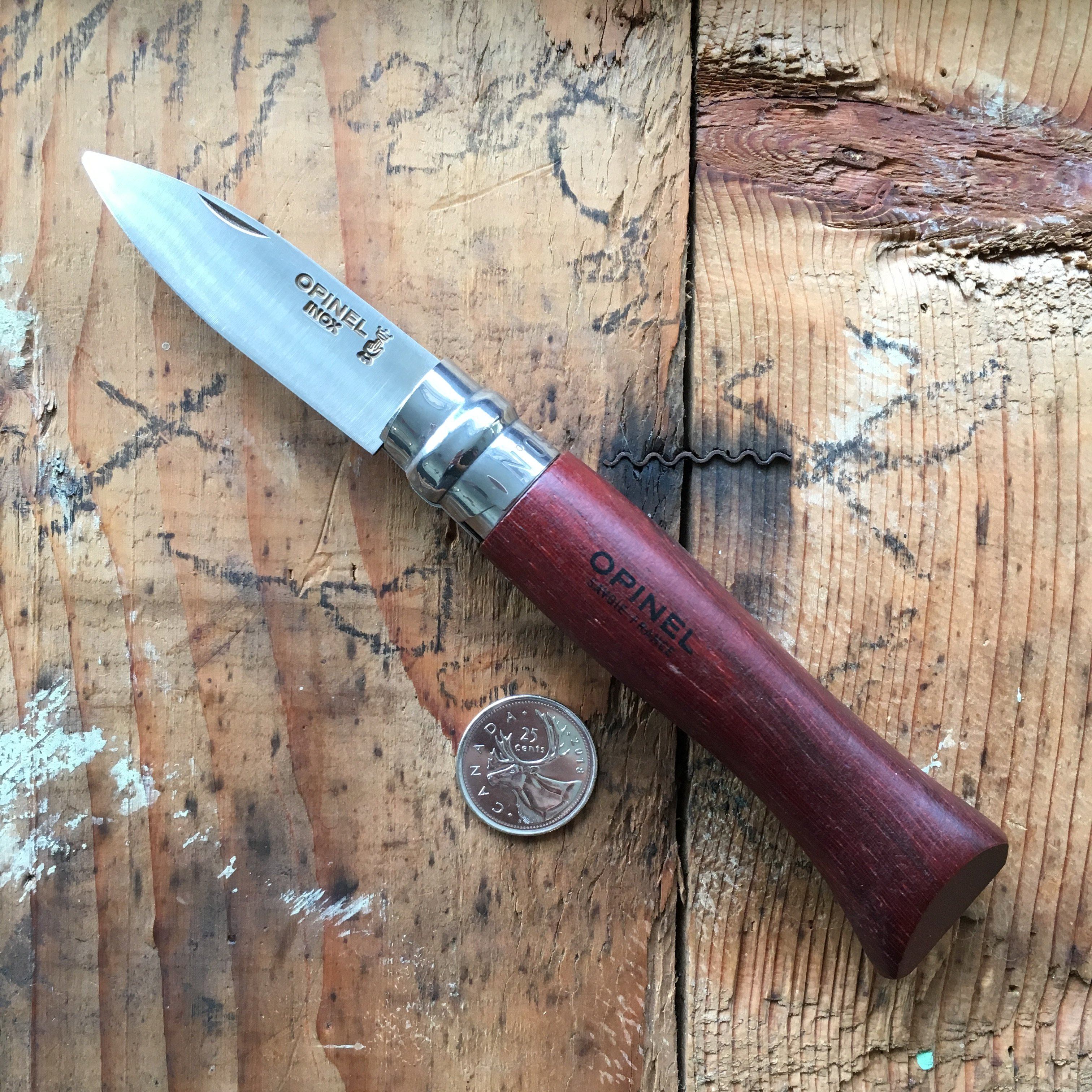 Opinel No.09 Stainless Steel Folding Knife for Oysters & Shellfish - Compact Pocket Knife for Seafood Lovers, Camping & Outdoor Cooking