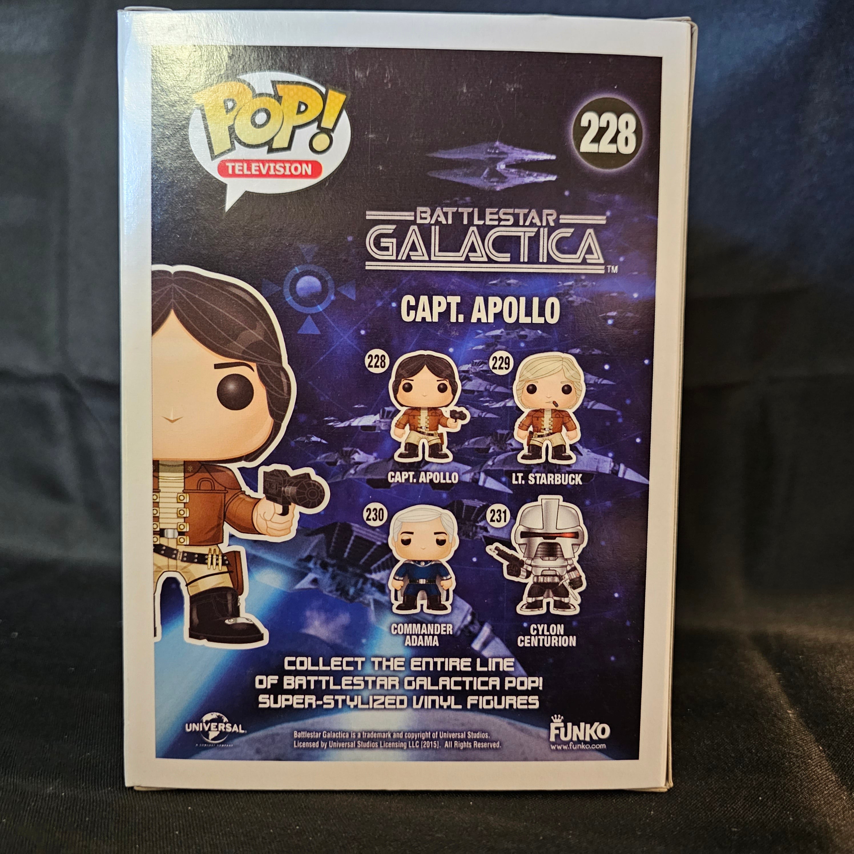 Battlestar Galactica Pop! Vinyl Figure - Captain Apollo in Terra Uniform | Toy Tokyo Exclusive Collectible #228 | Perfect for Sci-Fi Fans & Pop Culture Collectors