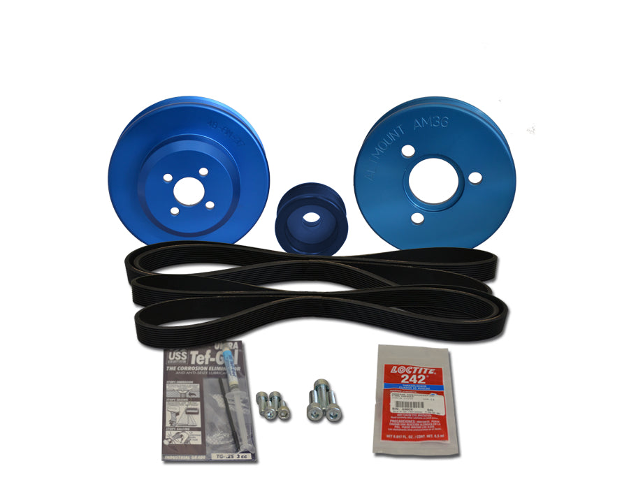 Yanmar Serpentine Pulley Kit Replacement for 3JH5, 3JH4E, 4JH4E, 4JH5 - 48 YSP 3JH A - Perfect for Marine Engine Maintenance & Boat Repair