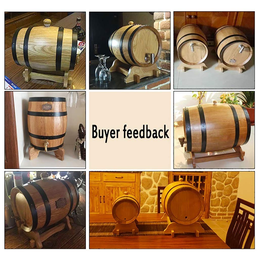 Premium 5L/10L/20L/50L Solid Oak Wine Barrel with Faucet - Aging & Storing Red Wine, Whiskey, Beer, Cocktail, Vinegar - Perfect for Home Brewing, Wine Cellars & Bar Decor