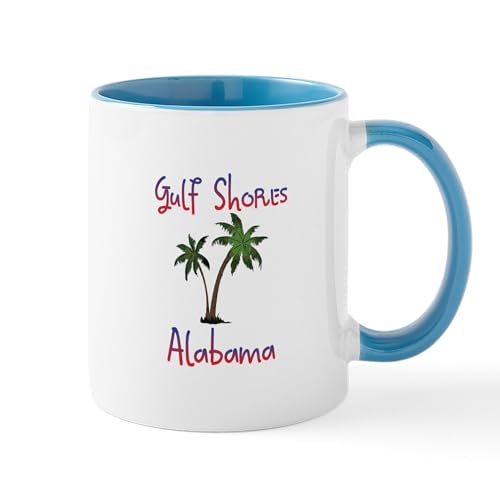 White/Blue Inside - Gulf Shores Alabama Mugs