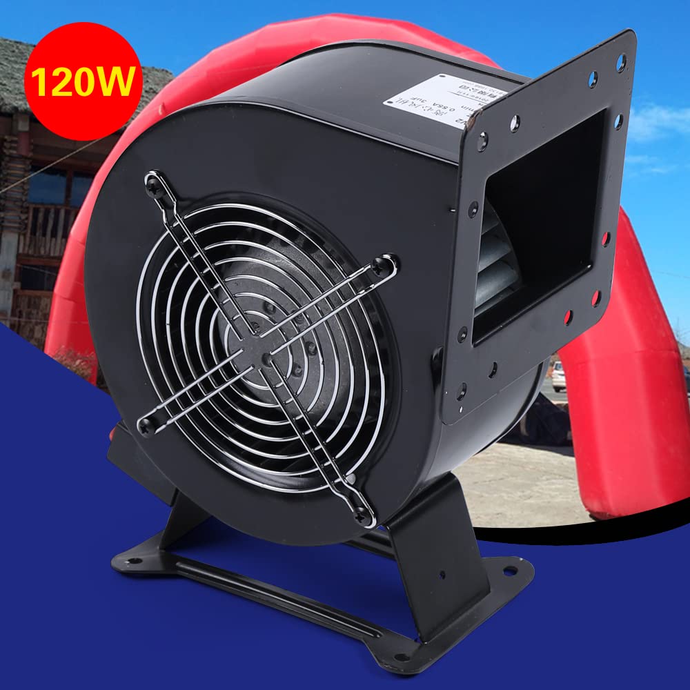 110V 120W High Pressure Centrifugal Blower Fan for Outdoor Wood Furnace & Boiler - 196CFM Airflow, 2600 RPM, Durable Flange Design - Perfect for Heating Systems, Workshop Ventilation, and Industrial Air Circulation