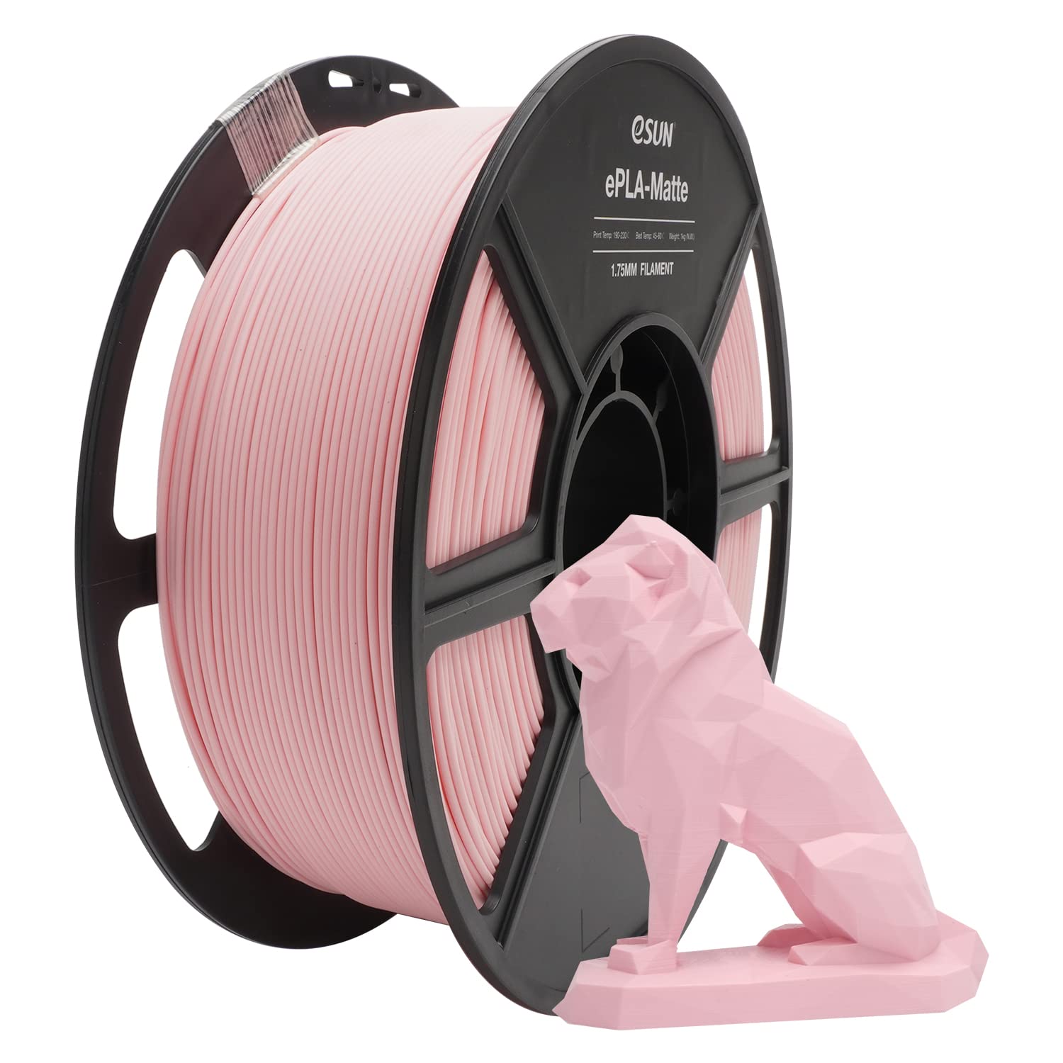 eSUN Matte PLA Filament 1.75mm - Low Density 3D Printer Filament 1KG Spool - Premium Peach Pink PLA for Smooth 3D Printing - Ideal for Cosplay, Home Decor & DIY Projects