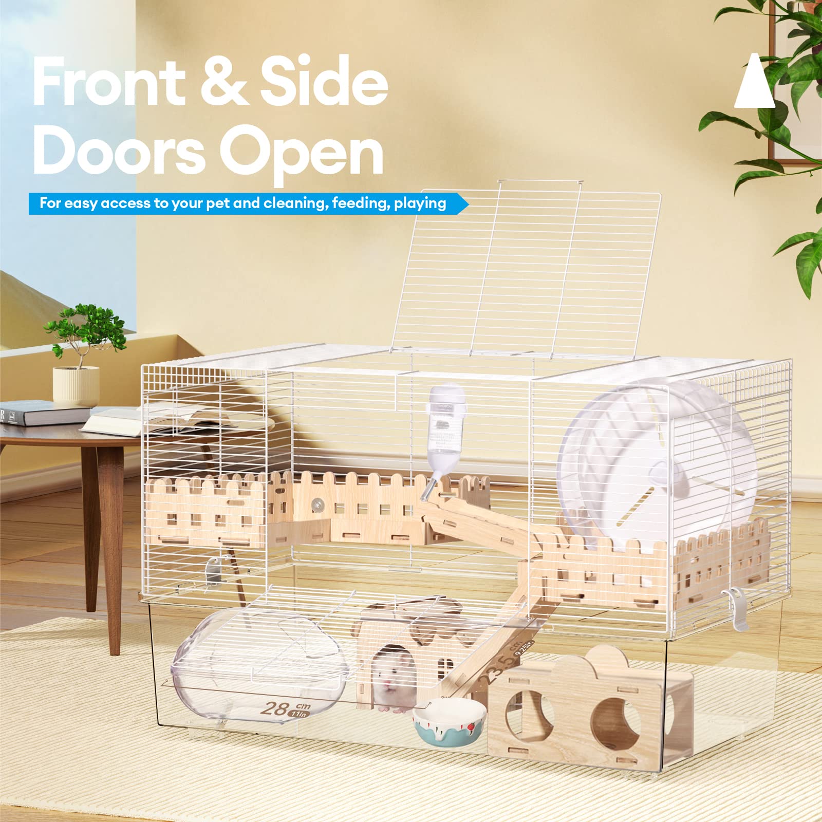 BUCATSTATE Large Hamster Cage with Accessories - 24.4