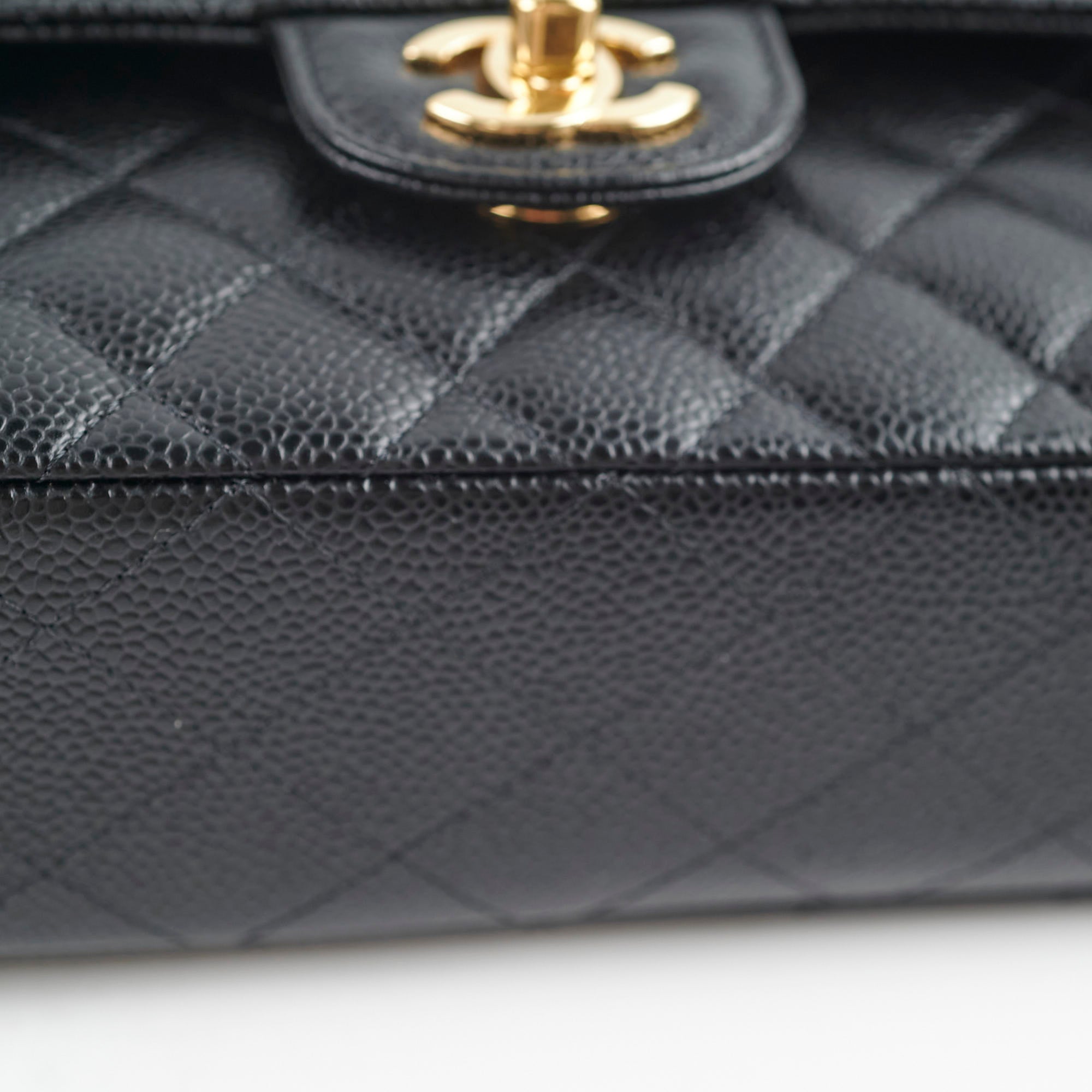 Chanel Quilted Caviar Small Classic Flap Bag Black - Luxury Designer Handbag for Women | Perfect for Evening Parties, Date Nights & Special Occasions